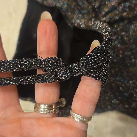 Express Metallic Multi-Colored Glittery Mini Dress - Picture 5 of 9